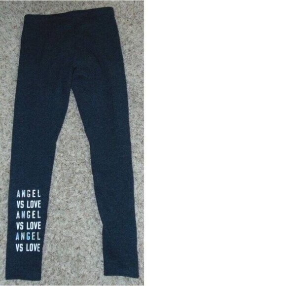 Womens Victorias Secret Gray Crop Pants Medium Love VS Angel Yoga Elastic Waist - Picture 4 of 5